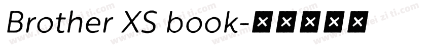 Brother XS book字体转换